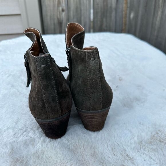 Frye Women's Judith Brown Suede Ankle Booties Size 8.5 Casual Zip - Picture 3 of 10